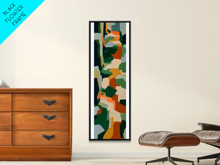 Garden Path with Thick Green and Orange Canvas Print, Expressionist Art, Downloadable Prints, Living Room Decor, Expression, EXP-1x3-26