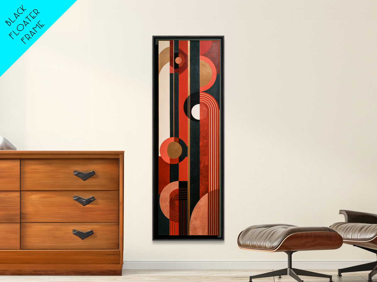Red Room Interior Abstraction Without Realistic Furniture Canvas Print, Expressionist Art, Living Room Decor, Expression, EXP-1x3-31