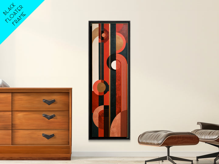 Red Room Interior Abstraction Without Realistic Furniture Canvas Print, Expressionist Art, Living Room Decor, Expression, EXP-1x3-31