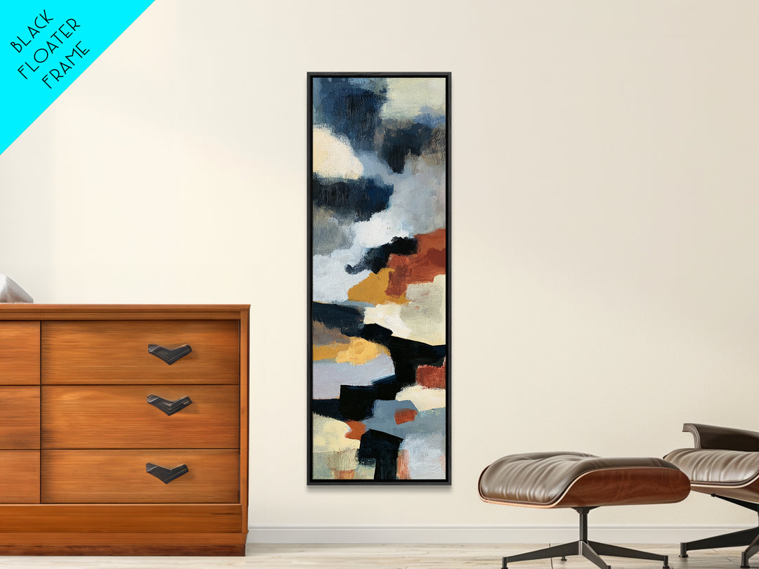 Storm Clouds Above Sharp Black Rooftops Canvas Print, Expressionist Art, Moody Wall Art, Living Room Decor, Abstract Art, EXP-1x3-51