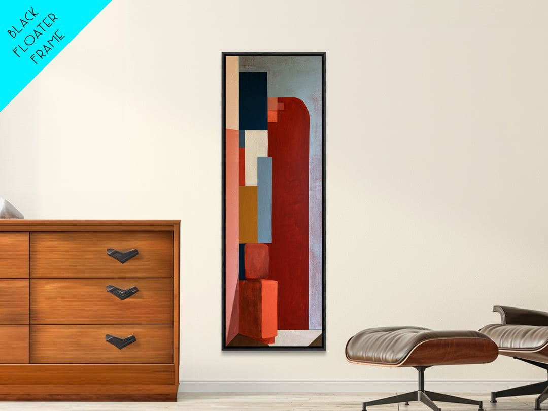 Red Room Interior Abstraction Canvas Print, Expressionist Art, Digital Wall Art, Living Room Decor, Expression, Fine Art Print, EXP-1x3-7