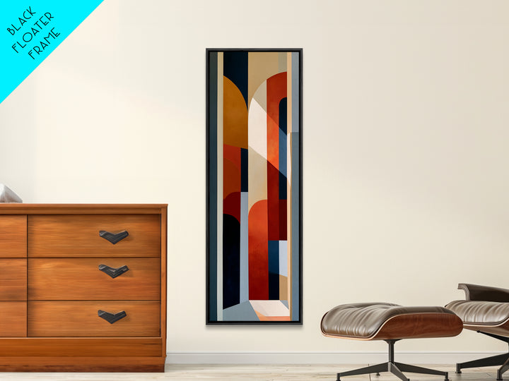 Red Room Interior Abstraction Canvas Print, Expressionist Art, Minimalist Wall Art, Living Room Decor, Expression, EXP-1x3-79