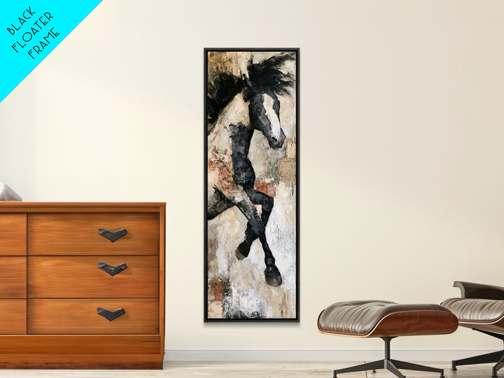 Expressionist Horse in Motion with Wild Mane Canvas Print, Expressionist Art, Room Decor, Living Room Decor, Expression, EXP-1x3-94