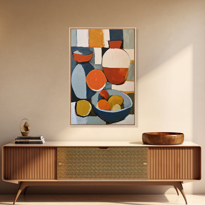 Bold Still Life of Fruit Framed Canvas Print, Expressionist Art, Printable Wall Art, Living Room Decor, Fine Art, Expression, EXP-2x3-1