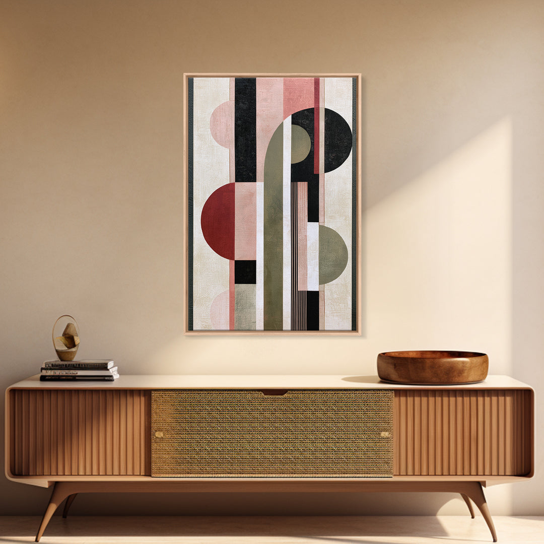 Red Room Interior Abstraction Without Realistic Furniture Canvas Print, Expressionist Art, Living Room Decor, Expression, EXP-2x3-27