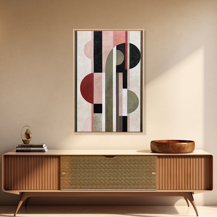 Red Room Interior Abstraction Without Realistic Furniture Canvas Print, Expressionist Art, Living Room Decor, Expression, EXP-2x3-27