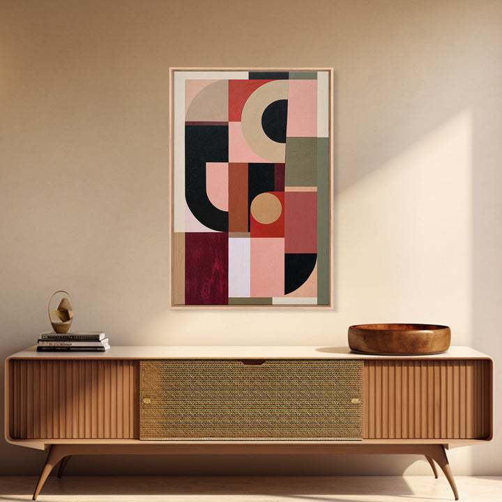 Lonely Caf Table Framed Canvas Print, Expressionist Art, Large Wall Art, Living Room Decor, Expression, Abstract Painting, EXP-2x3-37