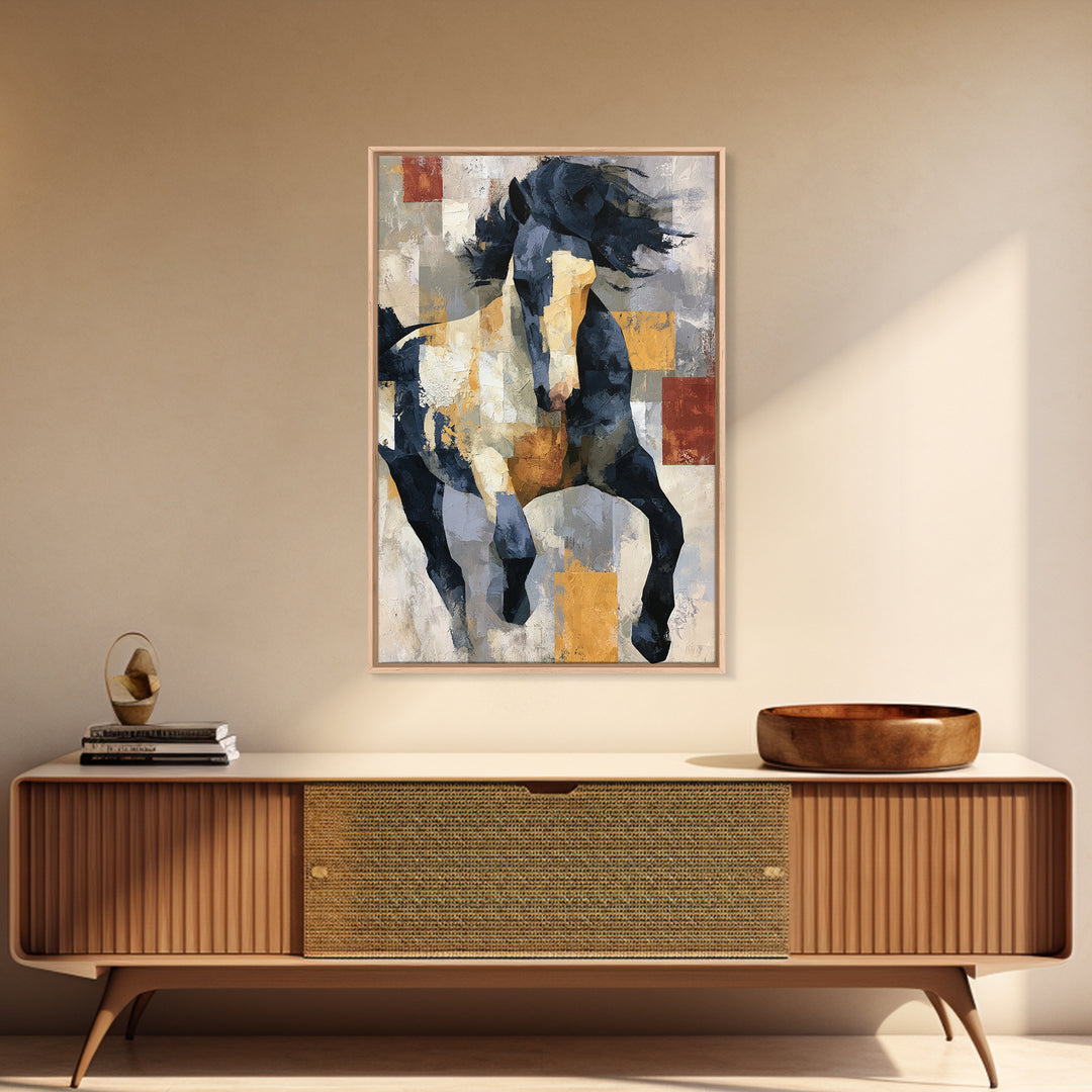 Expressionist Horse in Motion with Wild Mane Canvas Print, Expressionist Art, Home Decor, Living Room Decor, Expression, EXP-2x3-42