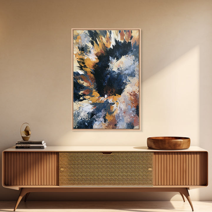 Sunflowers Twisting in Intense Painted Energy Canvas Print, Expressionist Art, Digital Prints, Living Room Decor, Expression, EXP-2x3-64