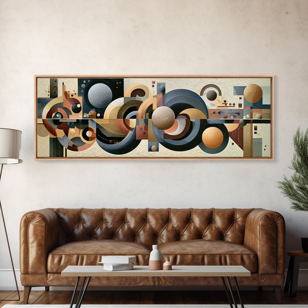 Moonlit Village with Swirling Unnatural Color Canvas Print, Expressionist Art, Gallery Wall Art, Living Room Decor, Expression, EXP-3x1-28