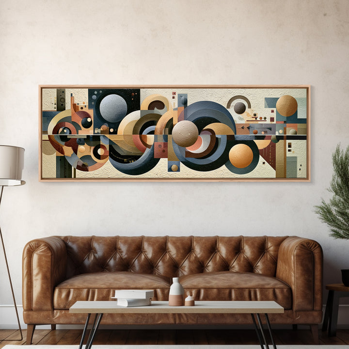 Moonlit Village with Swirling Unnatural Color Canvas Print, Expressionist Art, Gallery Wall Art, Living Room Decor, Expression, EXP-3x1-28