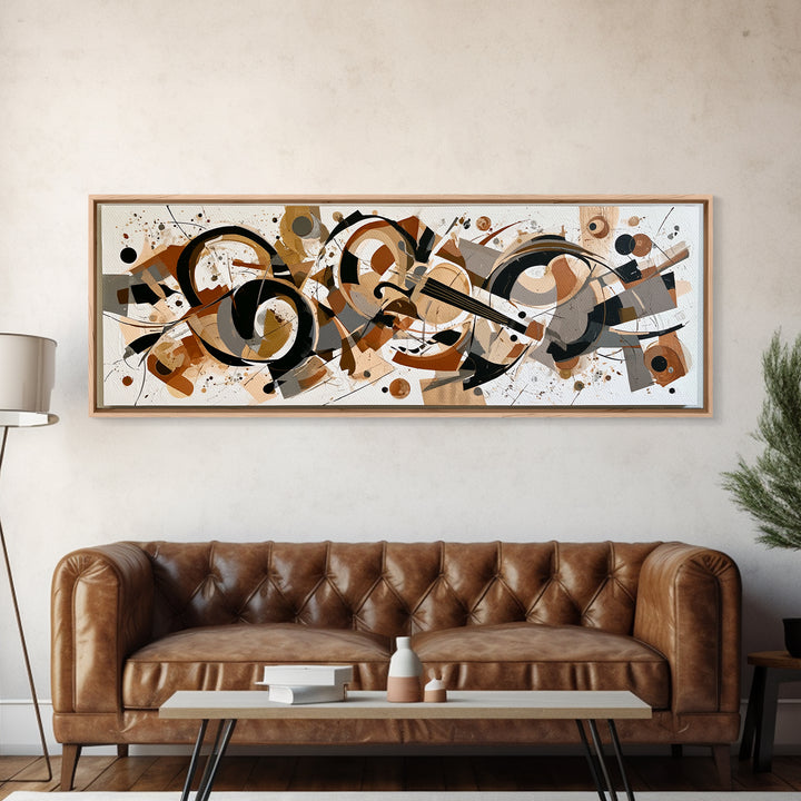 Violinist Painted in Electric Brush Marks Canvas Print, Expressionist Art, Minimalist Wall Art, Living Room Decor, Expression, EXP-3x1-53