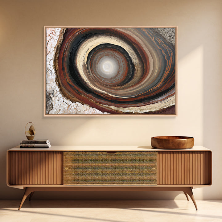Moonlit Village with Swirling Unnatural Color Canvas Print, Expressionist Art, Abstract Painting, Living Room Decor, Expression, EXP-3x2-16