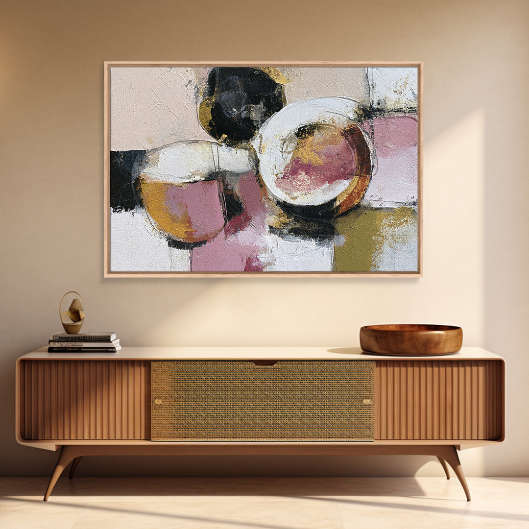 Bold Still Life of Fruit Canvas Print, Expressionist Art, Blue Wall Art, Living Room Decor, Abstract Art, Expression, EXP-3x2-21