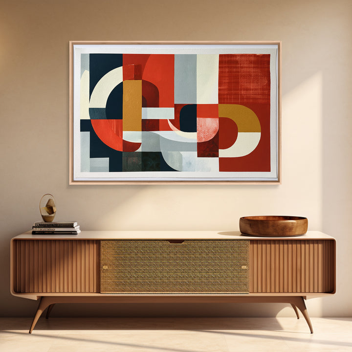 Red Room Interior Abstraction Canvas Print, Expressionist Art, Minimalist Wall Art, Living Room Decor, Expression, EXP-3x2-23
