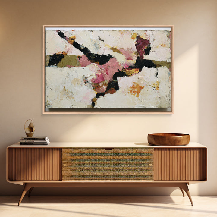 Dancer Figure Fractured into Vibrant Movement Canvas Print, Expressionist Art, Room Decor, Living Room Decor, Oil Painting, EXP-3x2-56