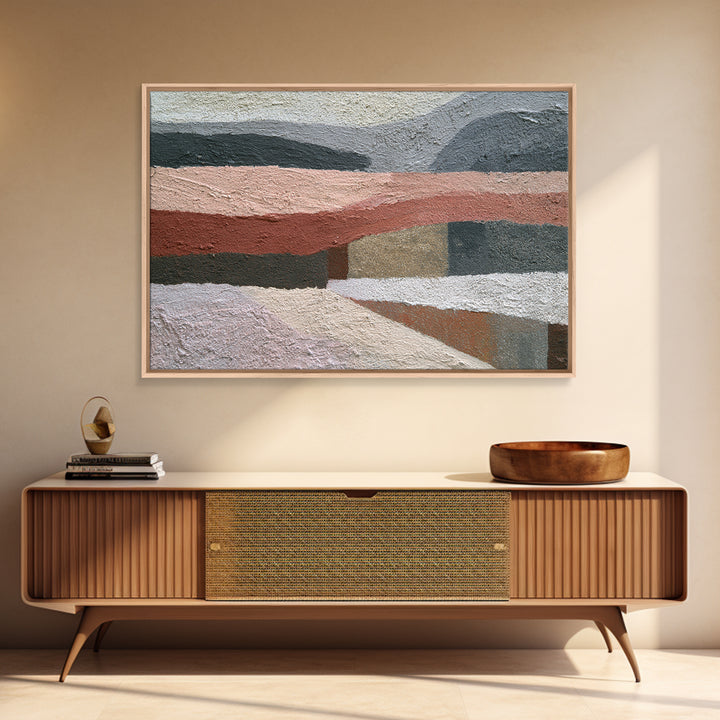 Stormy Landscape Painted Framed Canvas Print, Expressionist Art, Original Art, Living Room Decor, Fine Art, Expression, EXP-3x2-7