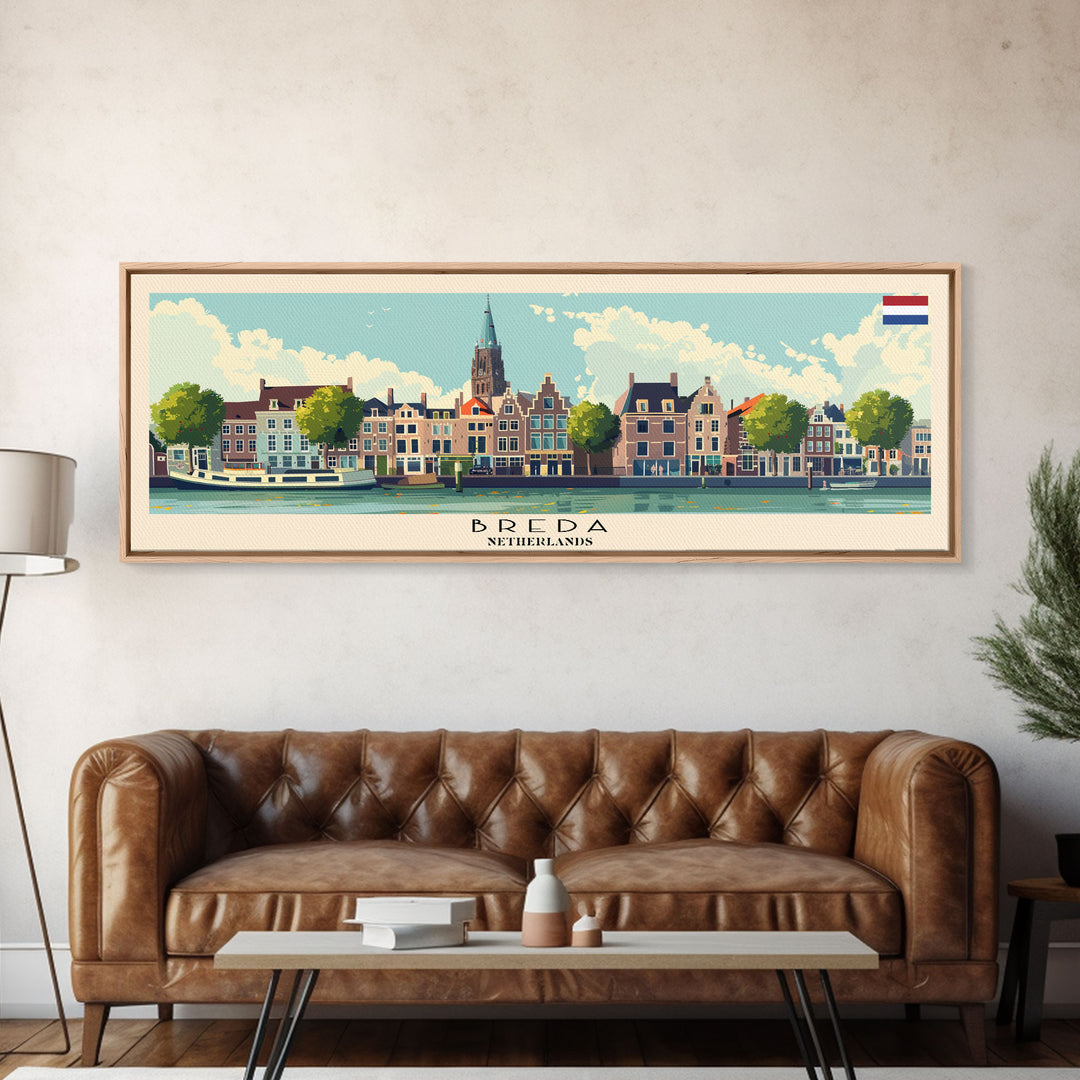 Bremen Germany Wall Art, Panoramic Travel Poster, Panoramic Framed Canvas Print, City Wall Art, Wall Hanging Home Decor, Travel Art