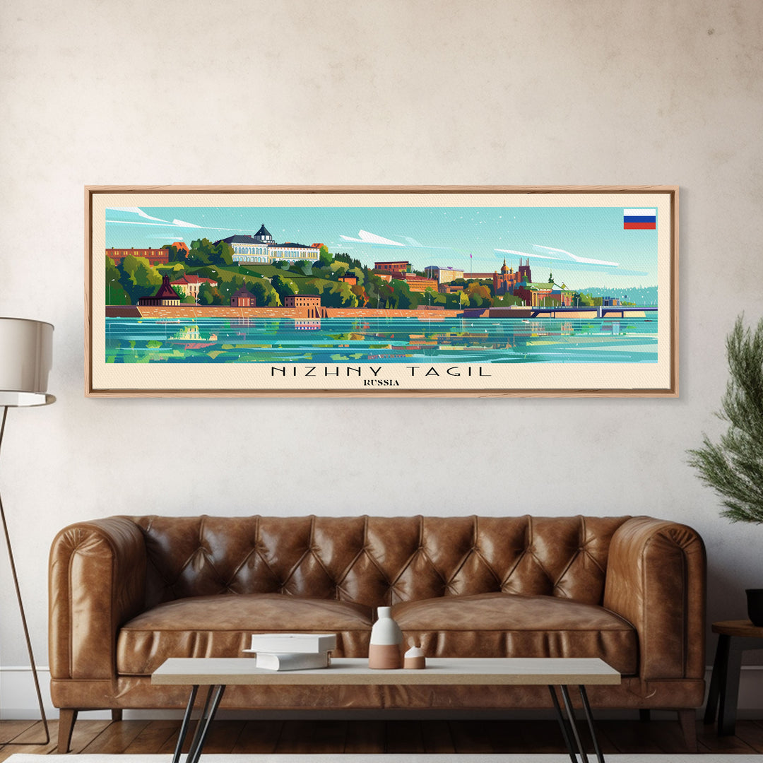 Nizhny Tagil Russia Wall Art, Panoramic Travel Poster, Panoramic Framed Canvas Print, City Wall Art, Wall Hanging Home Decor, Travel Art