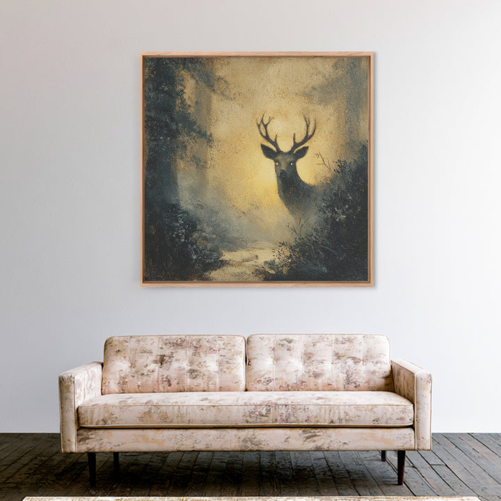 Giant Tree City Filled Framed Canvas Print, Fantasy Art, Statement Artwork, Living Room Decor, Abstract Art, Mythic, Wall Decor, FAN-1x1-33