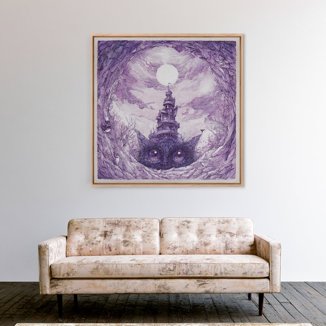 Ancient Map Landscape Canvas Print, Fantasy Art, Boho Decor, Living Room Decor, Oil Painting, Mythic, Prints, Art Prints, FAN-1x1-85