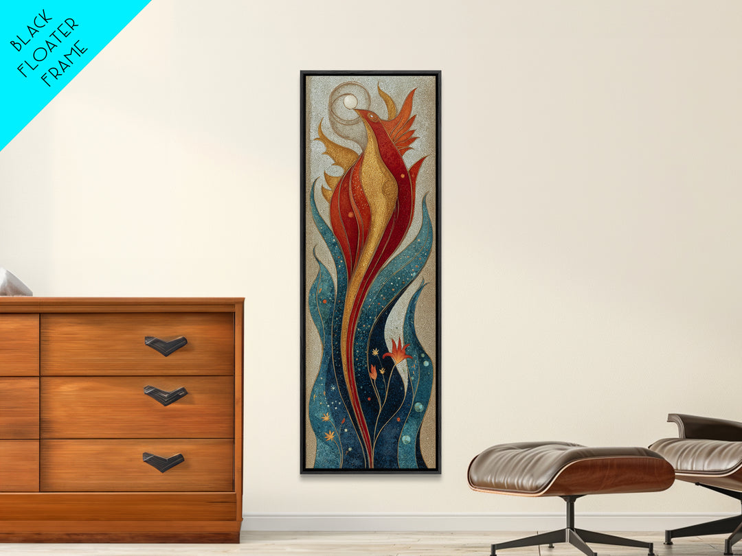 Angelic Warrior with Radiant Wings Canvas Print, Fantasy Art, Boho Wall Art, Living Room Decor, Fine Art, Mythic, Surreal Art, FAN-1x3-11