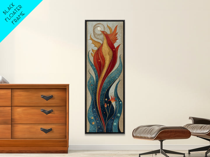 Angelic Warrior with Radiant Wings Canvas Print, Fantasy Art, Boho Wall Art, Living Room Decor, Fine Art, Mythic, Surreal Art, FAN-1x3-11