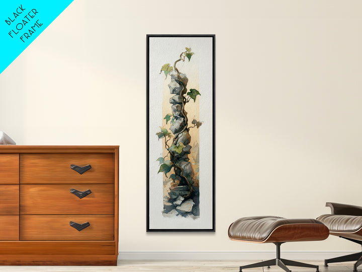 Floating Island with Waterfalls and Ancient Ruins Canvas Print, Fantasy Art, Art Prints, Living Room Decor, Fine Art, Mythic, FAN-1x3-39