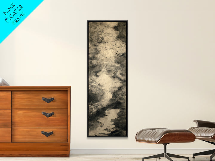 Dragon Soaring Above Jagged Mountain Peaks Canvas Print, Fantasy Art, Art, Living Room Decor, Mythic, Watercolor Painting, FAN-1x3-85