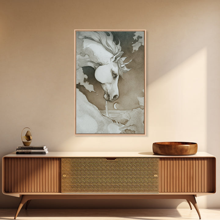 Armored Knight Facing a Glowing Portal Canvas Print, Fantasy Art, Gallery Decor, Living Room Decor, Fine Art, Mythic, FAN-2x3-15