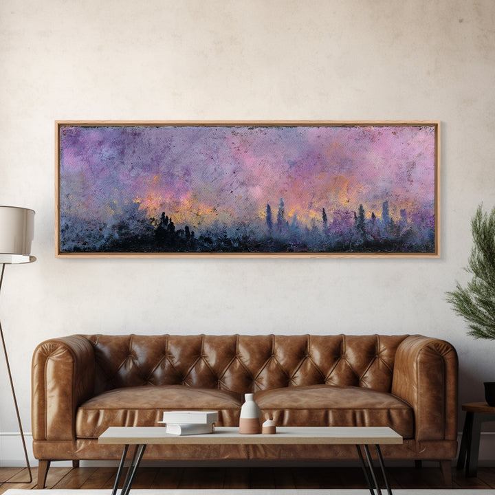 Faerie Market under Giant Mushrooms Framed Canvas Print, Fantasy Art, Neutral Decor, Living Room Decor, Fine Art, Mythic, FAN-3x1-7