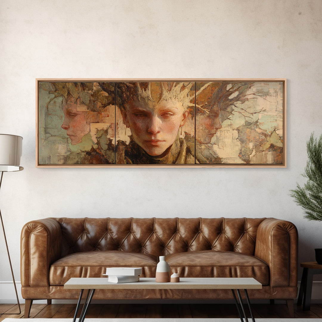 Magic Sword Embedded Canvas Print, Fantasy Art, Fantasy, Living Room Decor, Fine Art, Mythic, Final Fantasy Art, Dragon Art, FAN-3x1-75