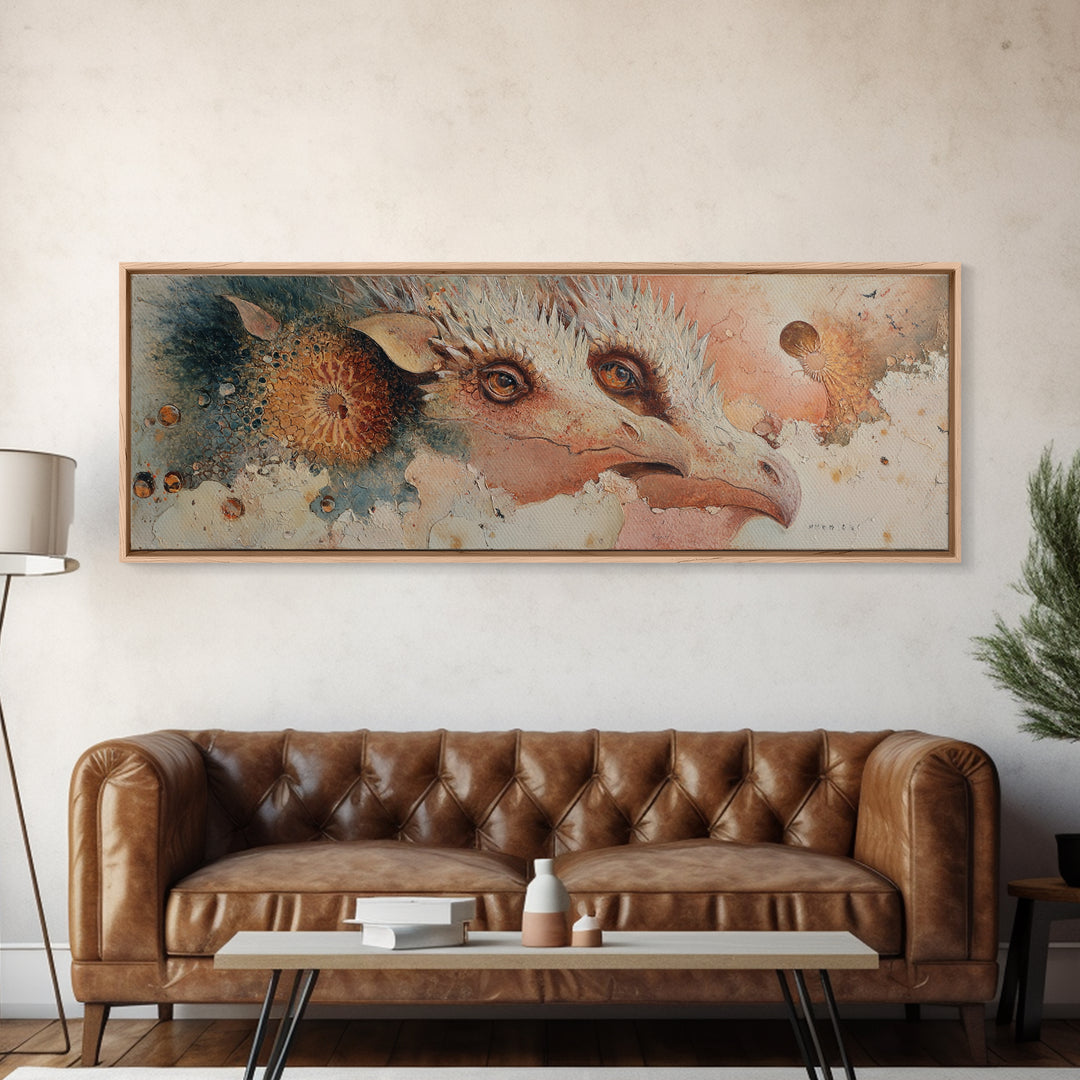 Golem Made of Vines and Old Stone Canvas Print, Fantasy Art, Final Fantasy Art, Living Room Decor, Oil Painting, Mythic, FAN-3x1-85
