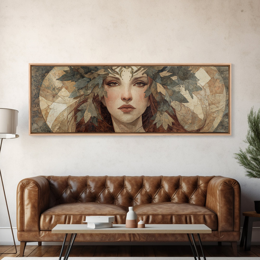 Phoenix Rising in Gold and Crimson Flames Canvas Print, Fantasy Art, Digital Painting, Living Room Decor, Fine Art, Mythic, FAN-3x1-93