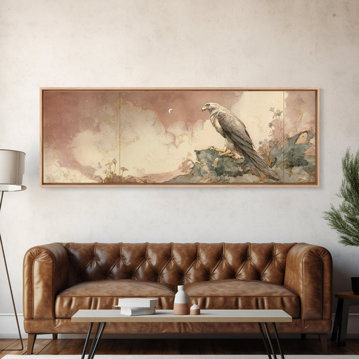 Armored Knight Facing a Glowing Portal Canvas Print, Fantasy Art, Textured Painting, Living Room Decor, Oil Painting, Mythic, FAN-3x1-95