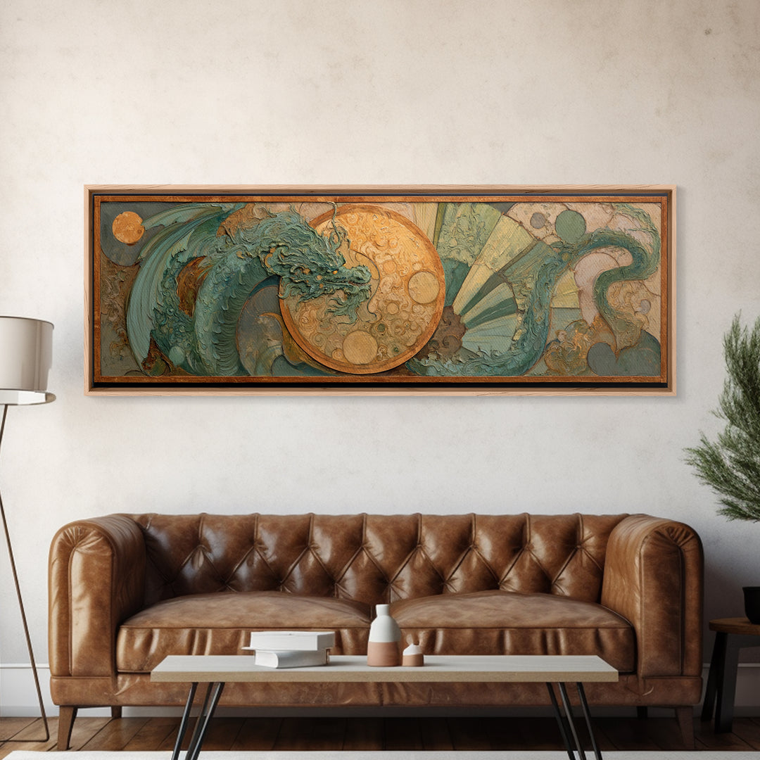 Mermaid Lagoon with Bioluminescent Water Canvas Print, Fantasy Art, Neutral Decor, Living Room Decor, Fine Art, Mythic, FAN-3x1-96