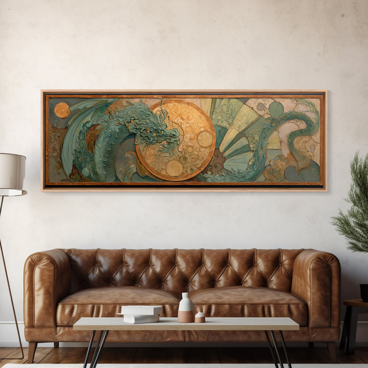 Mermaid Lagoon with Bioluminescent Water Canvas Print, Fantasy Art, Neutral Decor, Living Room Decor, Fine Art, Mythic, FAN-3x1-96