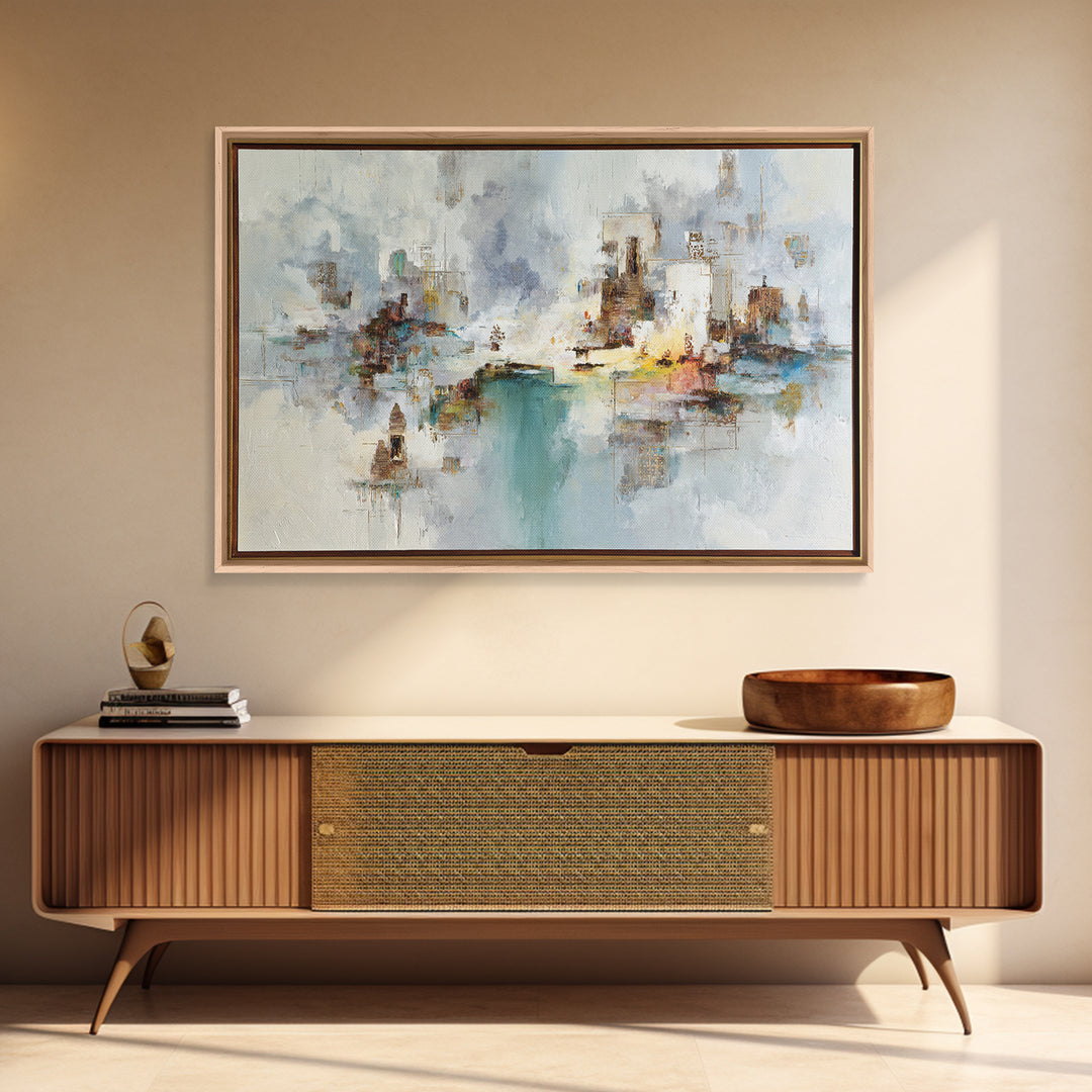 Giant Tree City Filled Canvas Print, Fantasy Art, Fantasy Wall Art, Living Room Decor, Oil Painting, Mythic, Fine Art Print, FAN-3x2-37