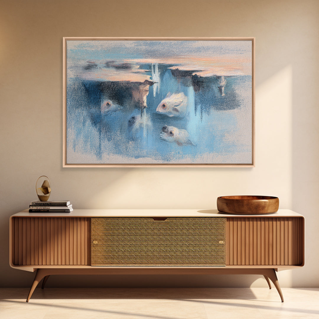 Giant Tree City Filled Canvas Print, Fantasy Art, Fantasy Wall Art, Living Room Decor, Oil Painting, Mythic, Fine Art Print, FAN-3x2-61