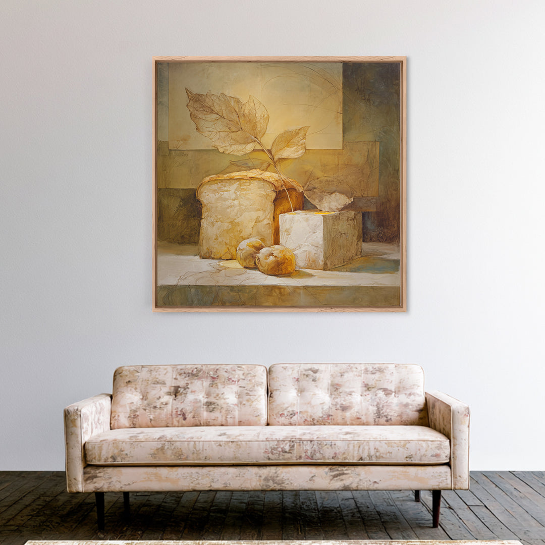Fresh Eggs in a Wire Basket Canvas Print, Farmhouse Art, Farmhouse Wall Art, Farmhouse Decor, Oil Painting, Harvest, FAR-1x1-30