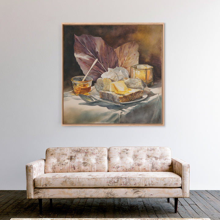 Fresh Eggs in a Wire Basket Canvas Print, Farmhouse Art, Farmhouse Wall Art, Farmhouse Decor, Oil Painting, Harvest, FAR-1x1-54
