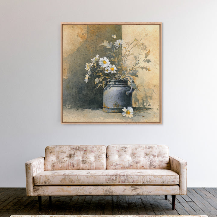 Farm Dog Lying Beside Weathered Boots Canvas Print, Farmhouse Art, Downloadable Art, Farmhouse Decor, Fine Art, Harvest, FAR-1x1-9