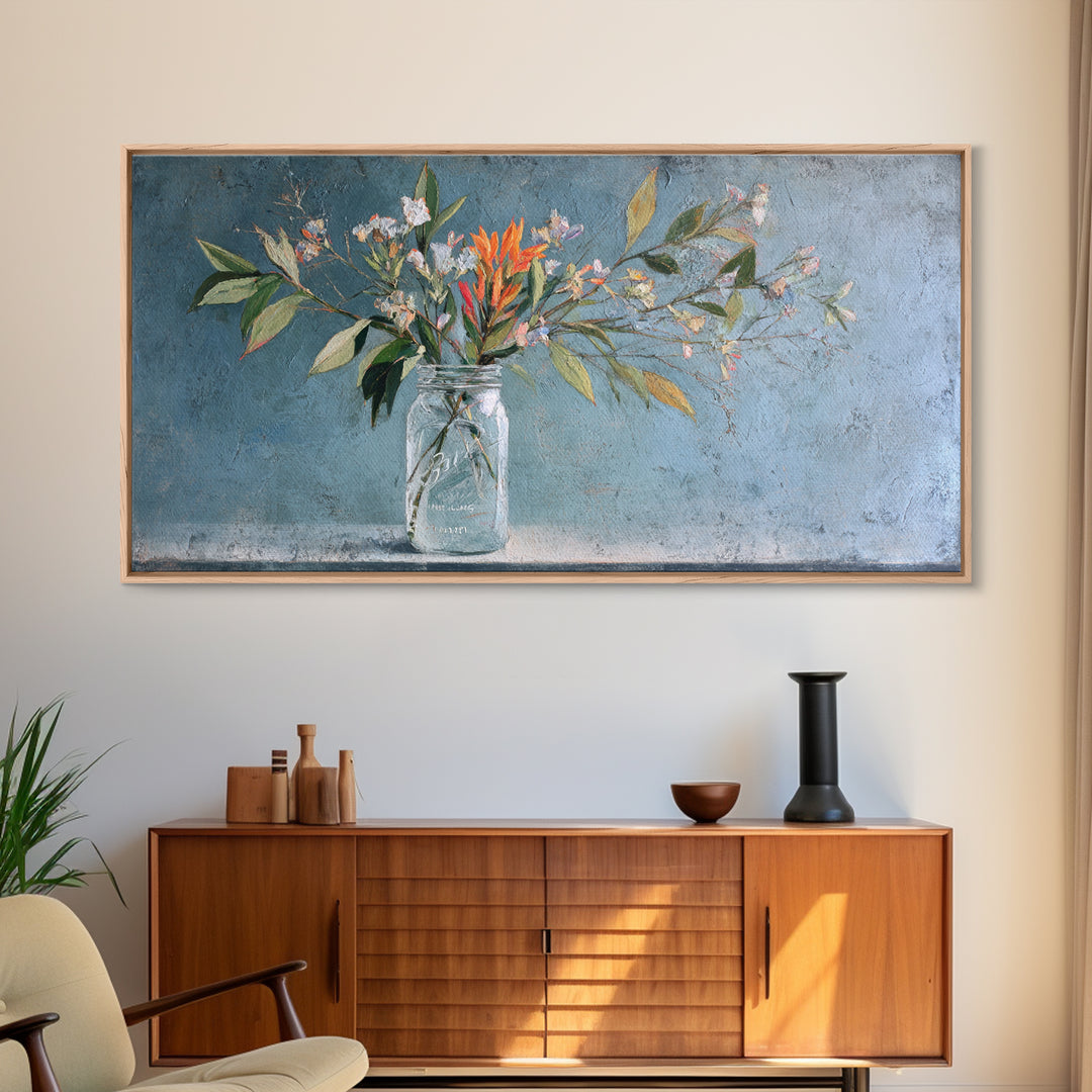 Rustic Pear Still Life on Plank Wood Framed Canvas Print, Farmhouse Art, Farmhouse Wall Decor, Farmhouse Decor, Harvest, FAR-2x1-87