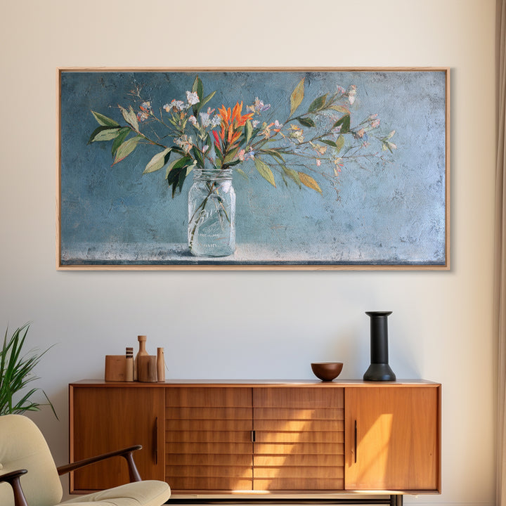 Rustic Pear Still Life on Plank Wood Framed Canvas Print, Farmhouse Art, Farmhouse Wall Decor, Farmhouse Decor, Harvest, FAR-2x1-87