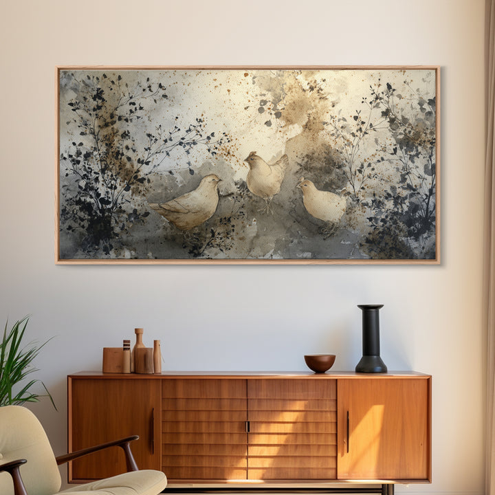 Sunflowers in a Galvanized Metal Bucket Framed Canvas Print, Farmhouse Art, Downloadable Art, Farmhouse Decor, Oil Painting, FAR-2x1-95