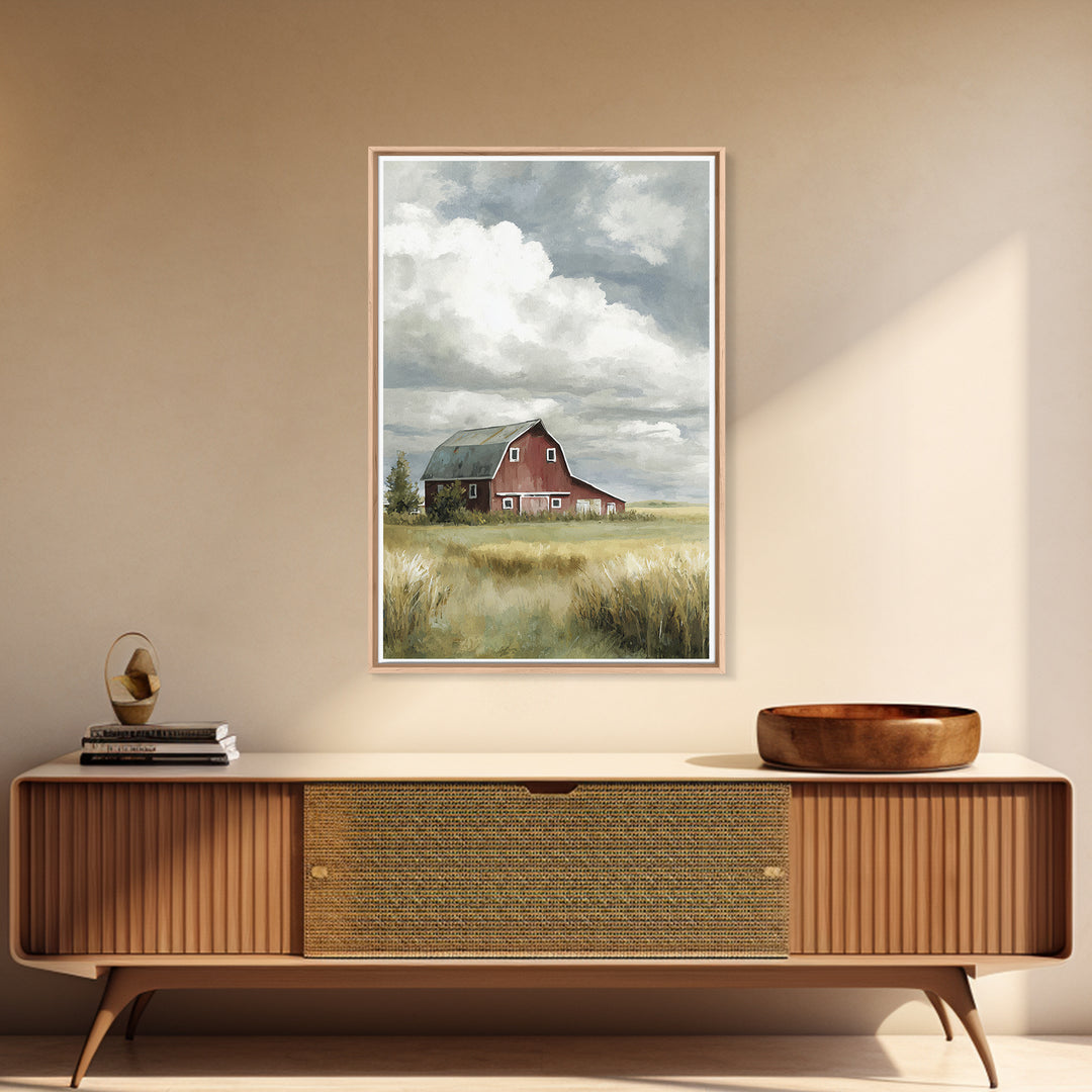 Cornfield under a Dramatic Summer Sky Canvas Print, Farmhouse Art, Minimalist Decor, Farmhouse Decor, Fine Art, Harvest, FAR-2x3-54
