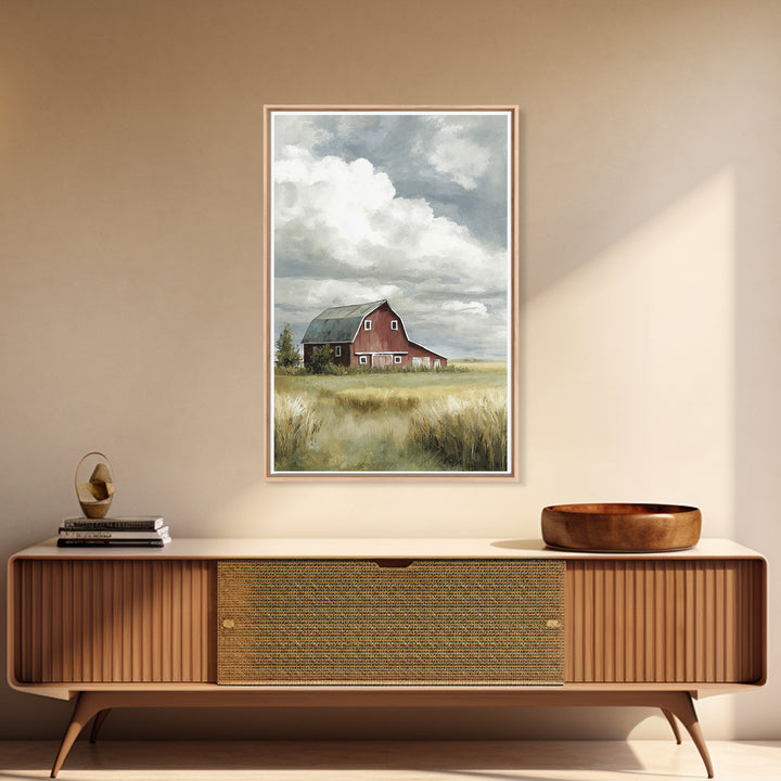 Cornfield under a Dramatic Summer Sky Canvas Print, Farmhouse Art, Minimalist Decor, Farmhouse Decor, Fine Art, Harvest, FAR-2x3-54