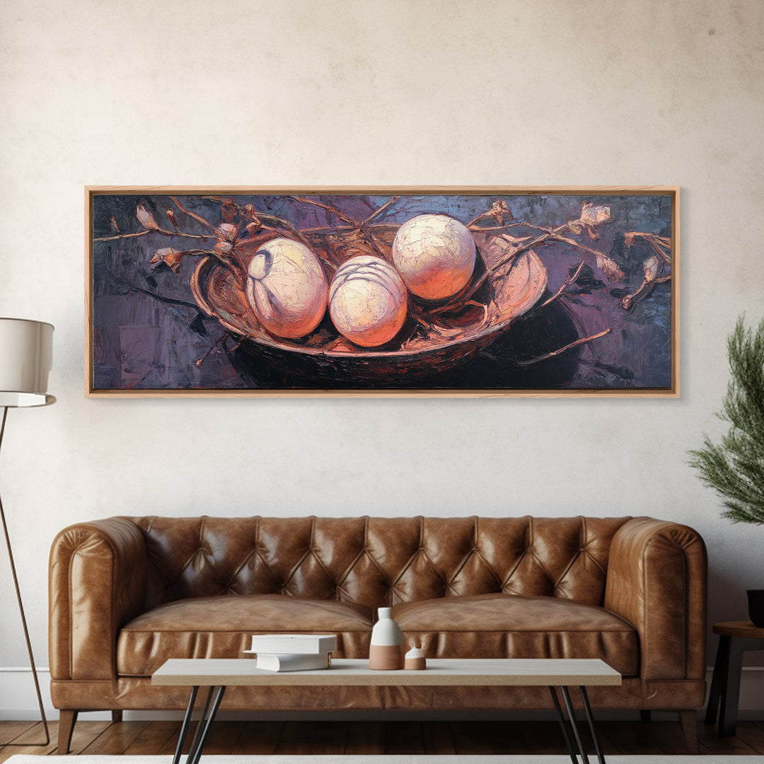 Fresh Bread Honey and Butter Still Life Canvas Print, Farmhouse Art, Gallery Decor, Farmhouse Decor, Fine Art, Harvest, FAR-3x1-40
