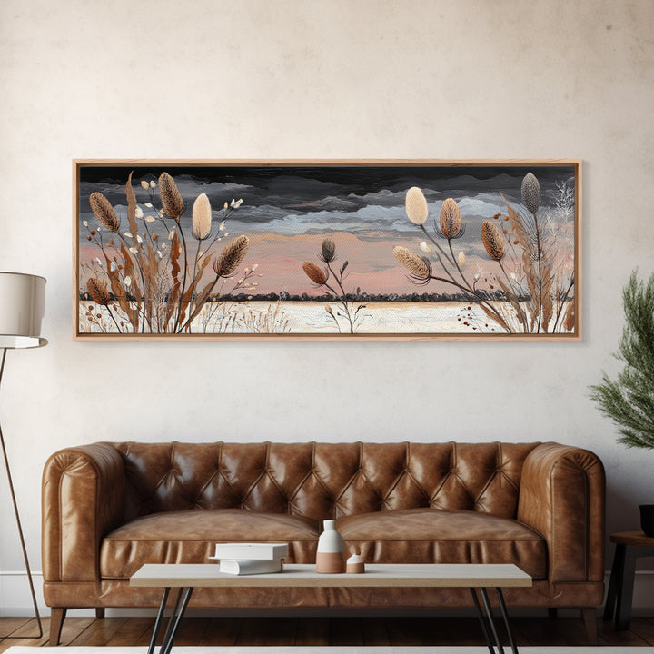 Wheat Bundle Tied Canvas Print, Farmhouse Art, Botanical Prints, Farmhouse Decor, Fine Art, Harvest, Statement Artwork, FAR-3x1-98