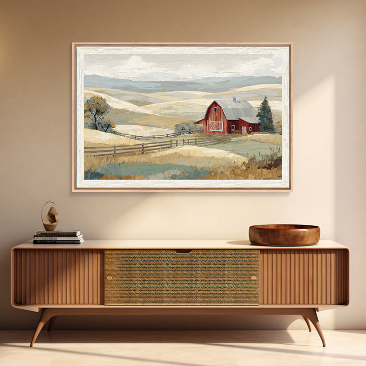 Country Landscape with Fence and Rolling Hills Canvas Print, Farmhouse Art, Farmhouse Decor, Fine Art, Harvest, Gallery Wall, FAR-3x2-42